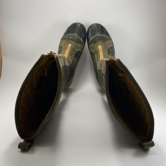 Sorel Sentry Tall Boots Womens Size 8.5 Convertible Green Wool Felt Front Zipper - Picture 6 of 12